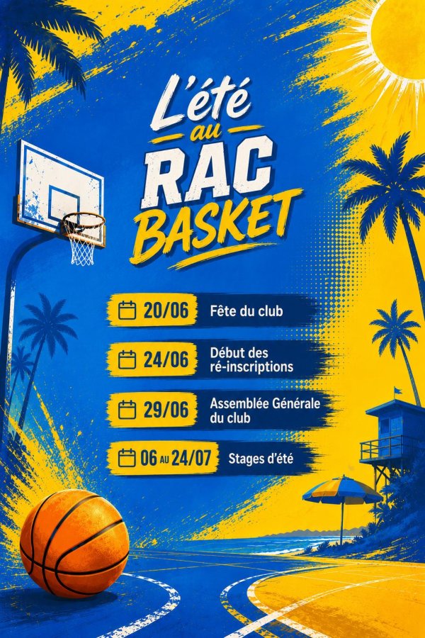 L'été se prépare au RAC BASKET...Restez connectez!